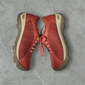 Keen Presidio II Shoes Red Dahlia Lace Up